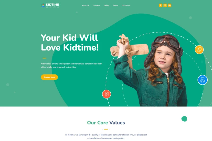 گالری تصاویر طراحی سایت مهد کودک 