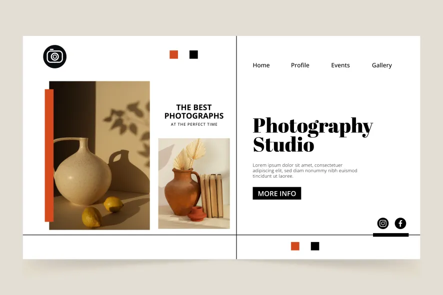 طراحی سایت آتلیه عکاسی