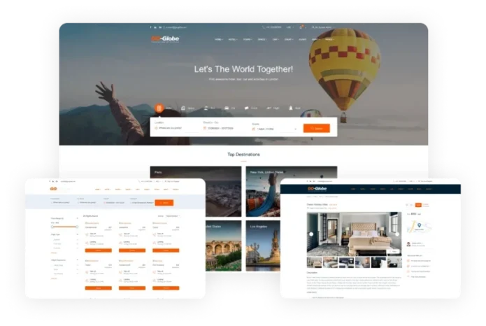 قیمت طراحی سایت آژانس های مسافرتی
